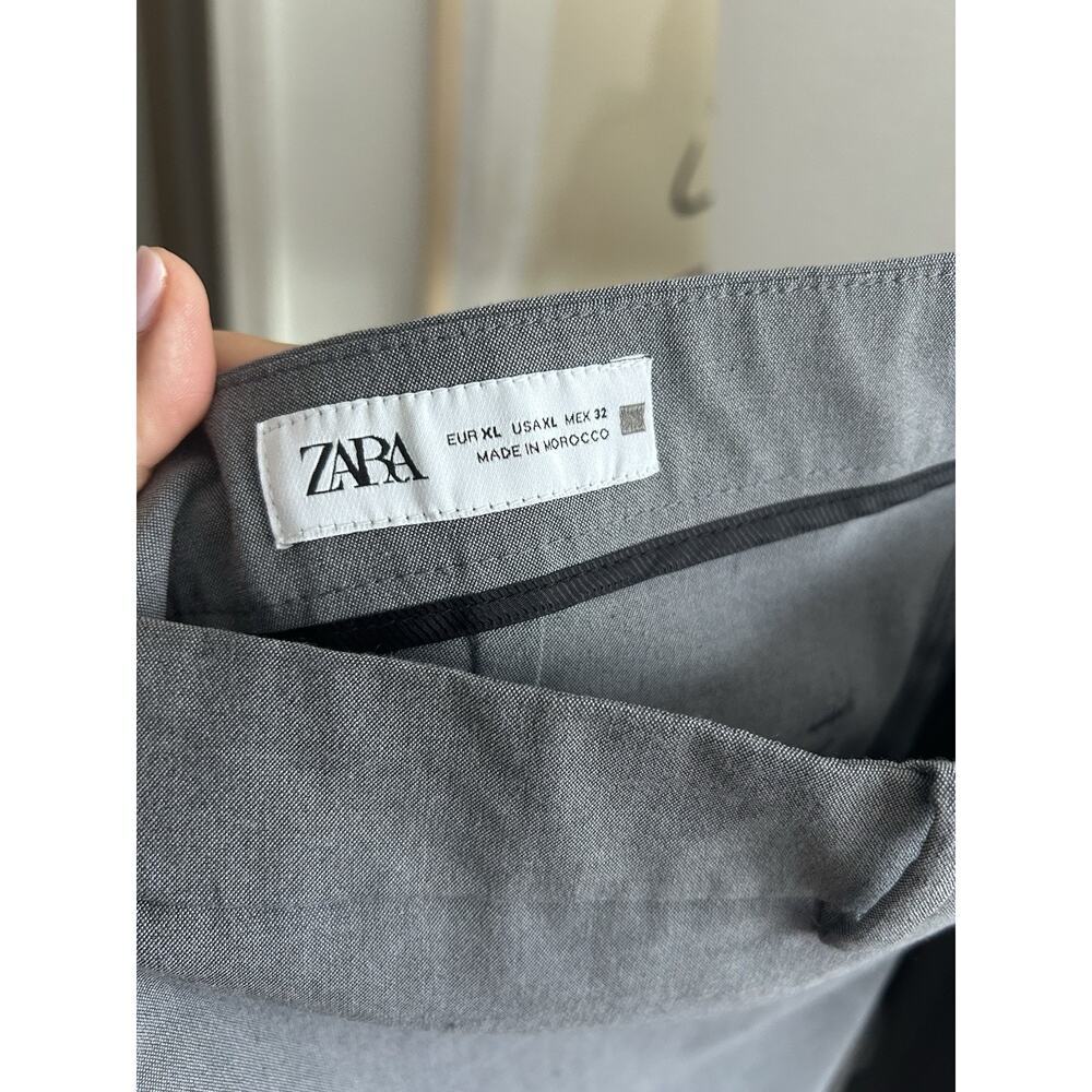 Zara Gray Flare Dress Pants Size Xl - Picture 3 of 8